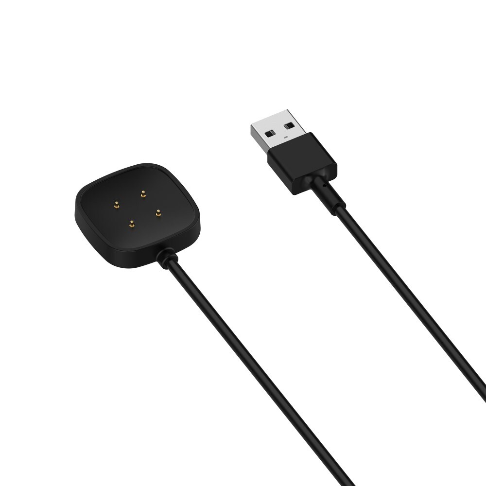 Fitbit Versa 3 Magnetisk opladningskabel 1m, Sort