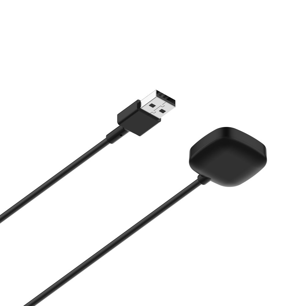 Fitbit Versa 3 Magnetisk opladningskabel 1m, Sort
