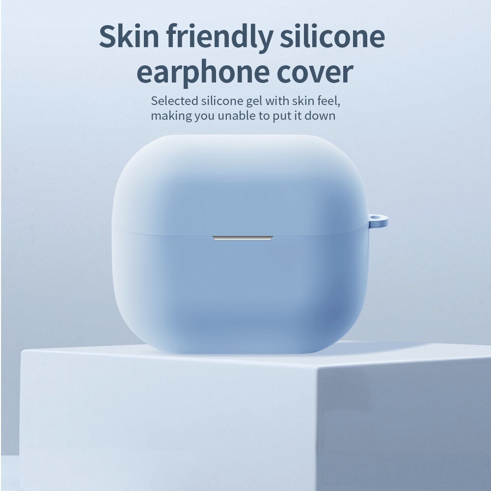 Samsung Galaxy Buds 3 Silikonecover + karabinhage, Hvid