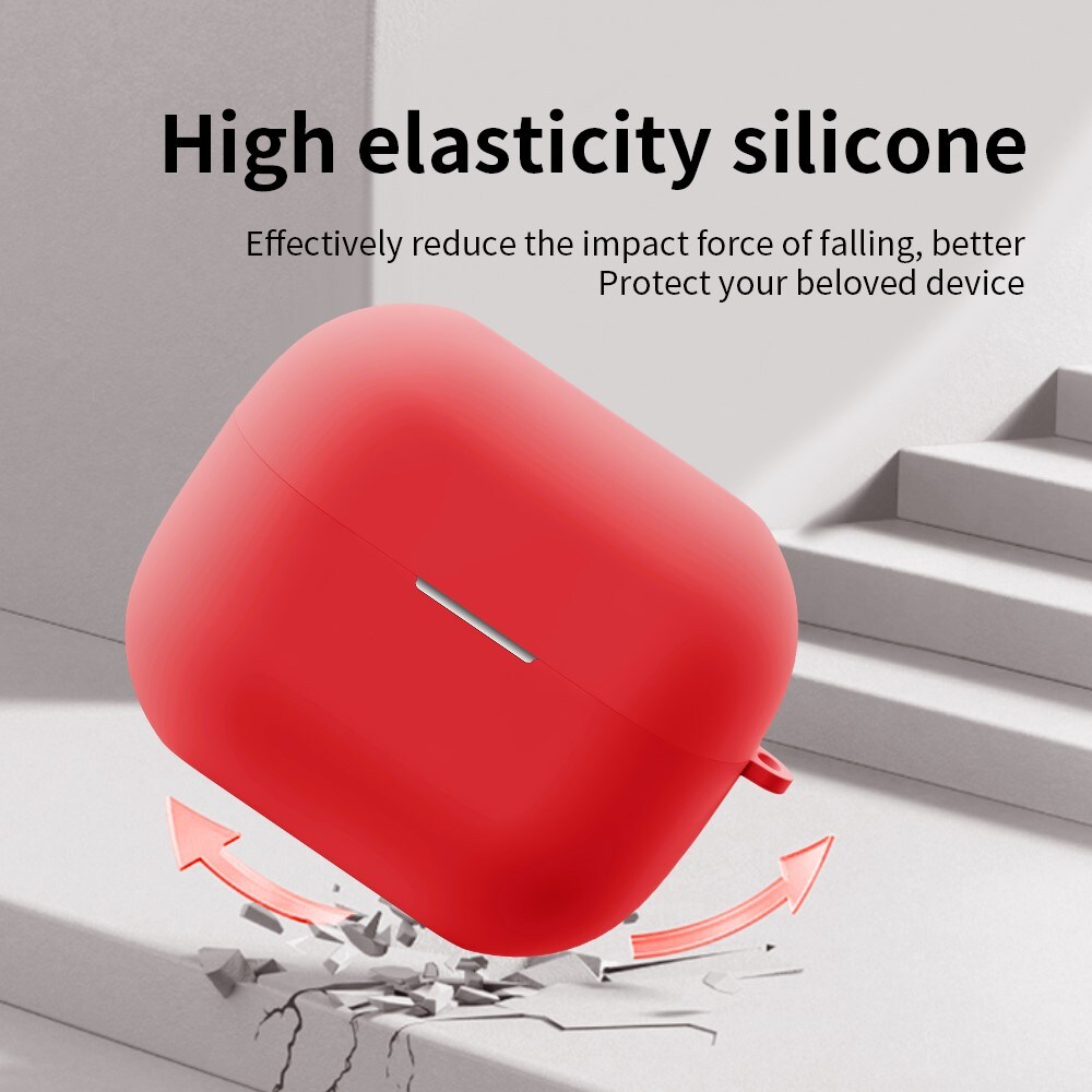 Samsung Galaxy Buds 3 Pro Silikonecover + karabinhage, Hvid