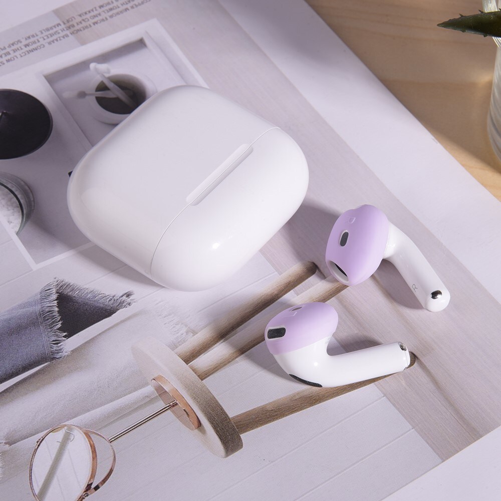 Apple AirPods 4 Ear Pads i silikone, Hvid frosted