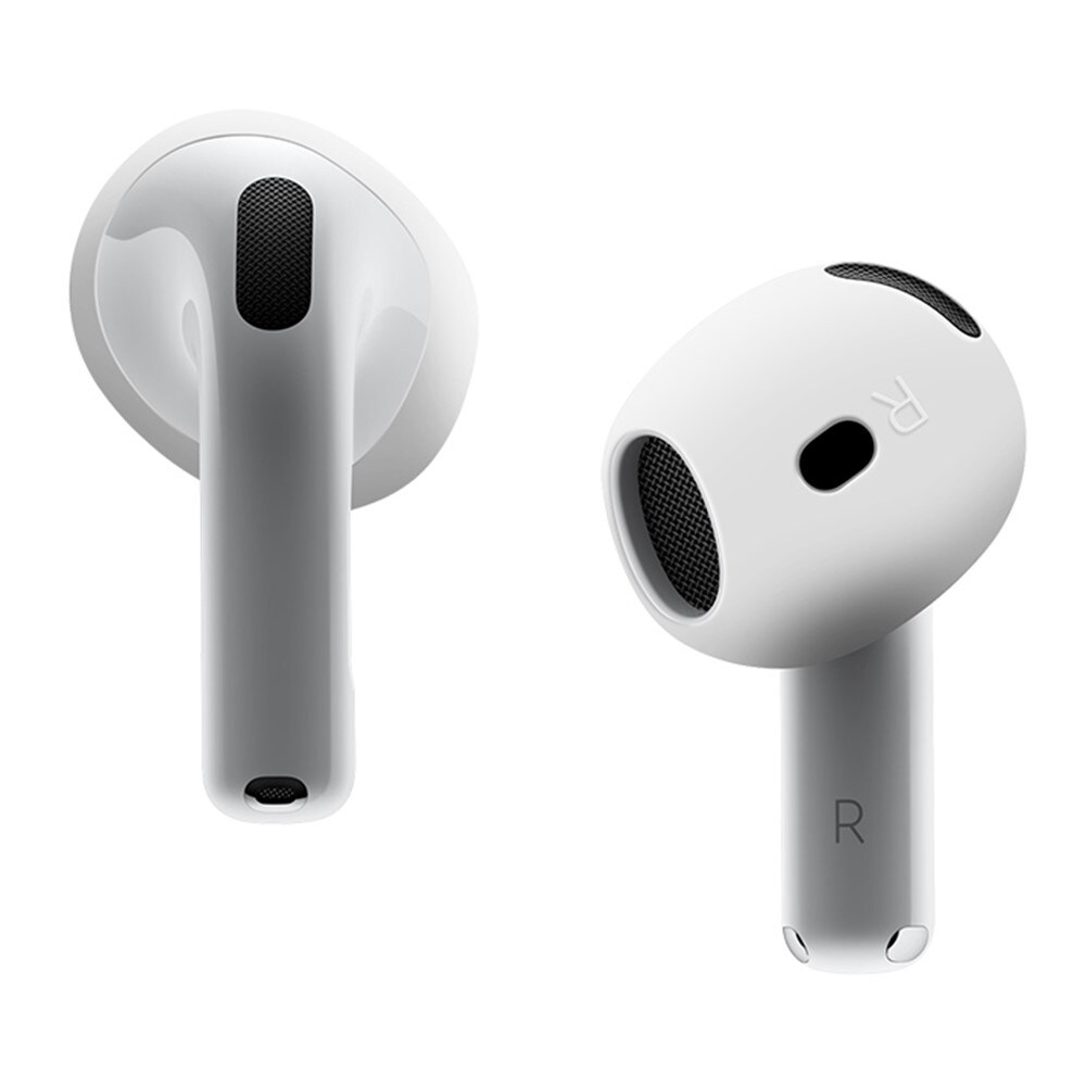 Apple AirPods 4 Ear Pads i silikone, Hvid frosted