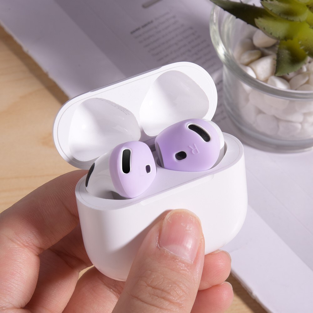 Apple AirPods 4 Ear Pads i silikone, Hvid frosted