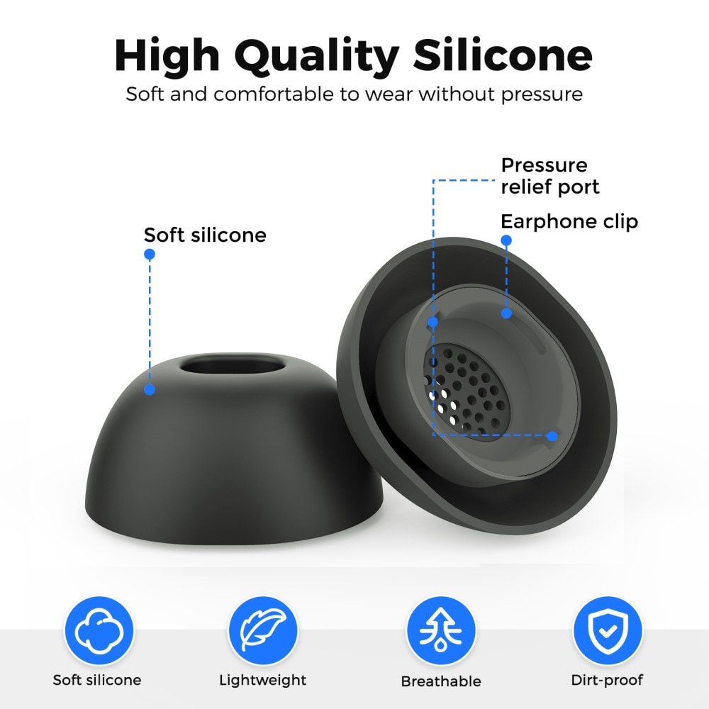 Samsung Galaxy Buds 3 Pro 3-pak silikone Ear Tips, Sort