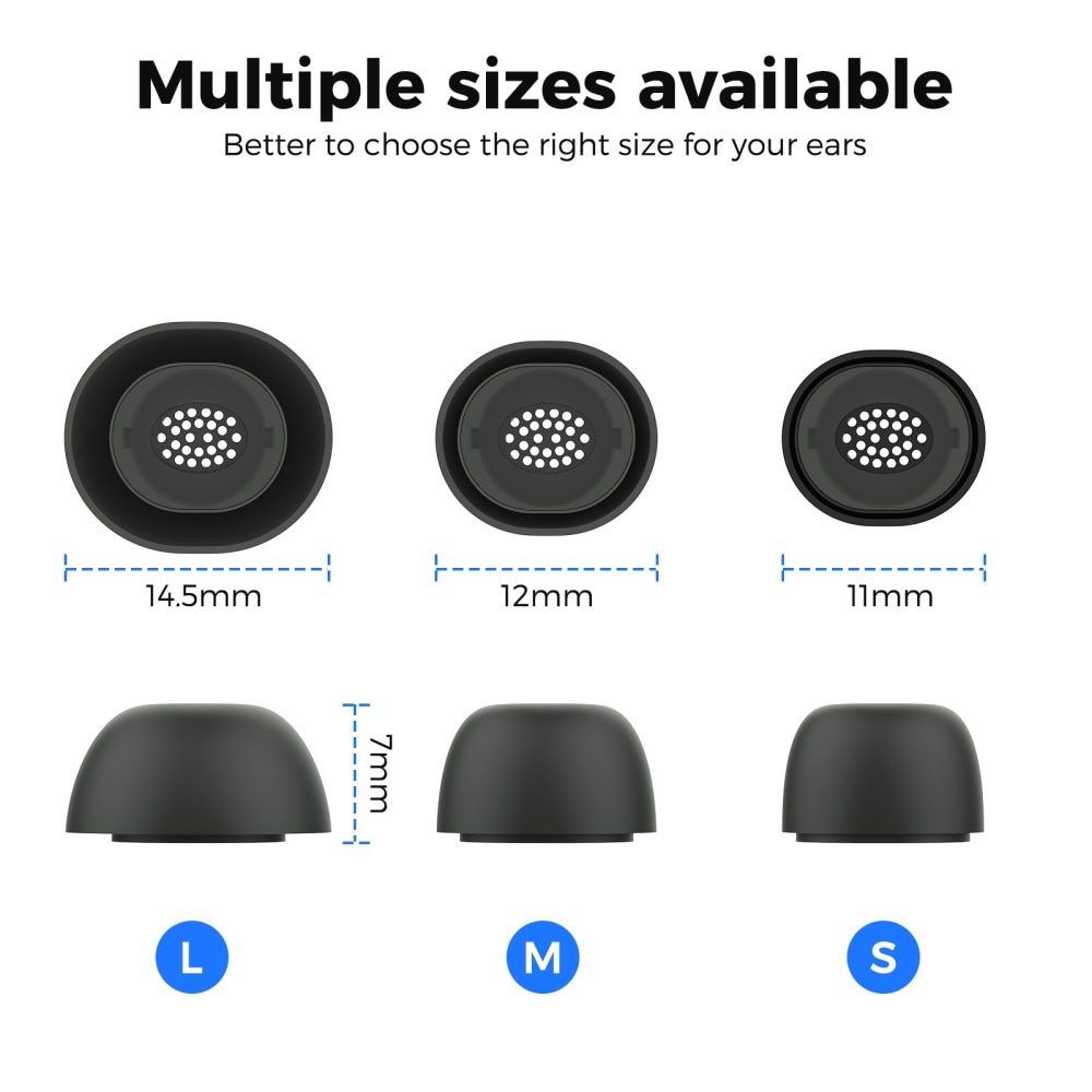 Samsung Galaxy Buds 3 Pro 3-pak silikone Ear Tips, Sort