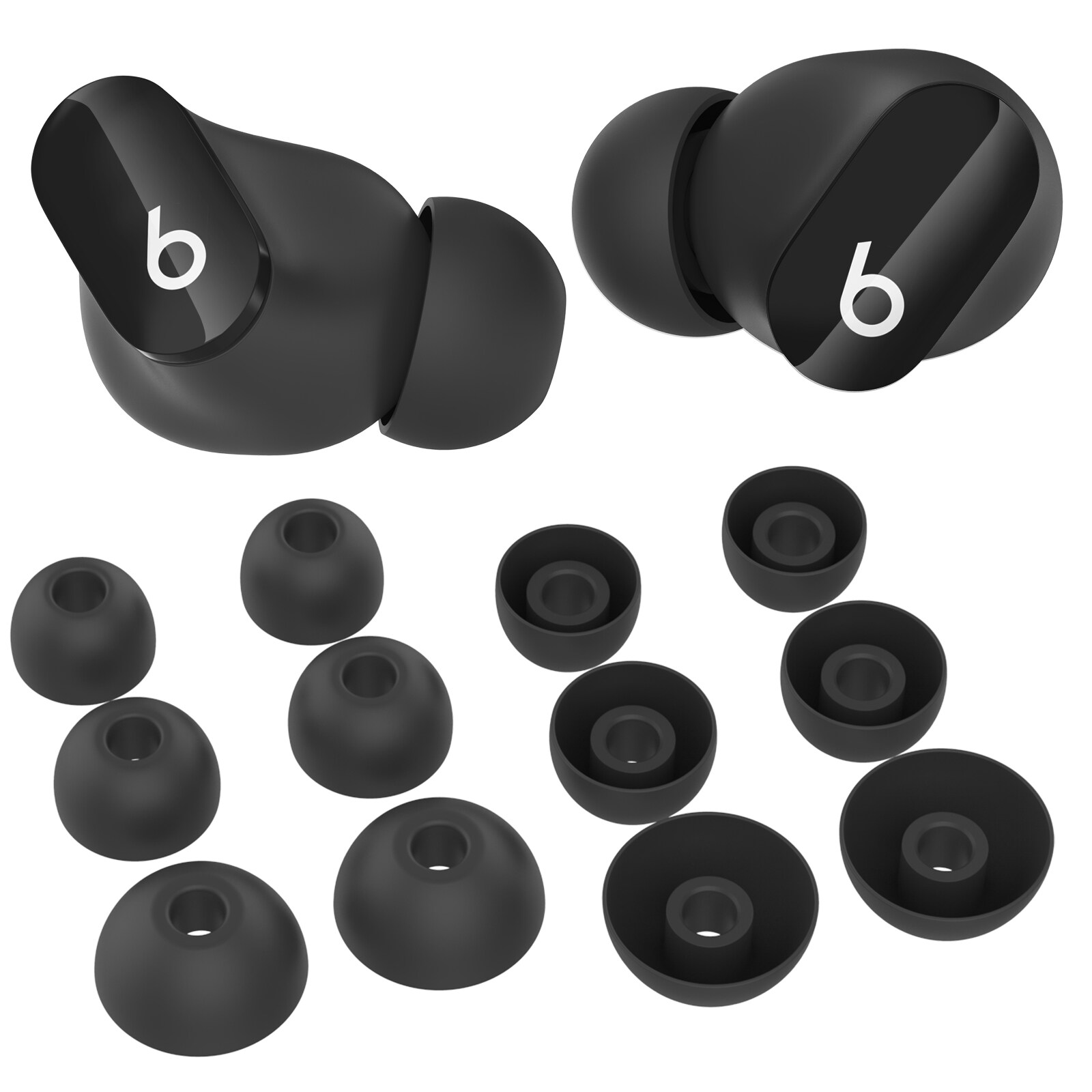 Beats Studio Buds 3-pak silikone Ear Tips, Sort