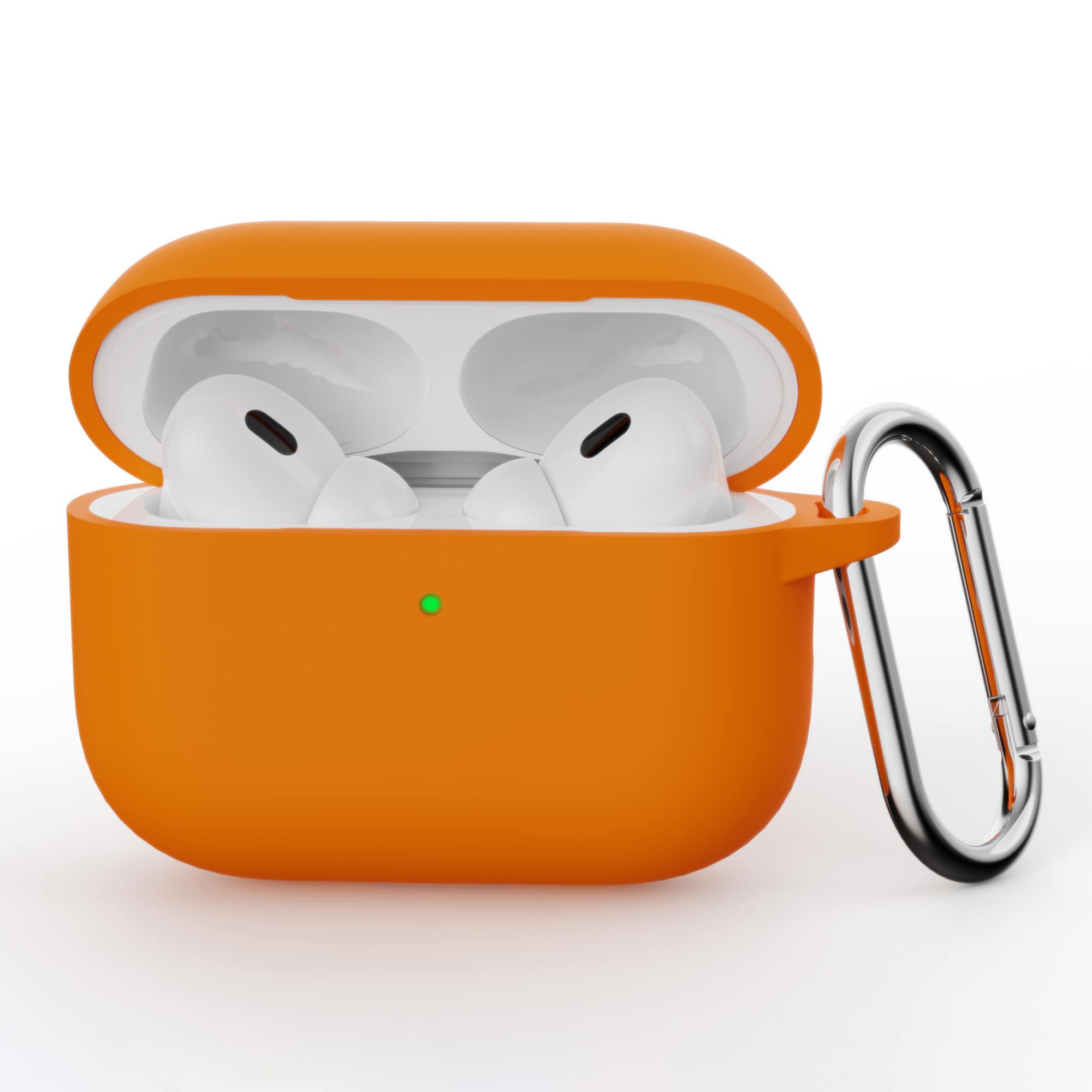 Apple AirPods Pro 3 Silikonecover + karabinhage, Orange