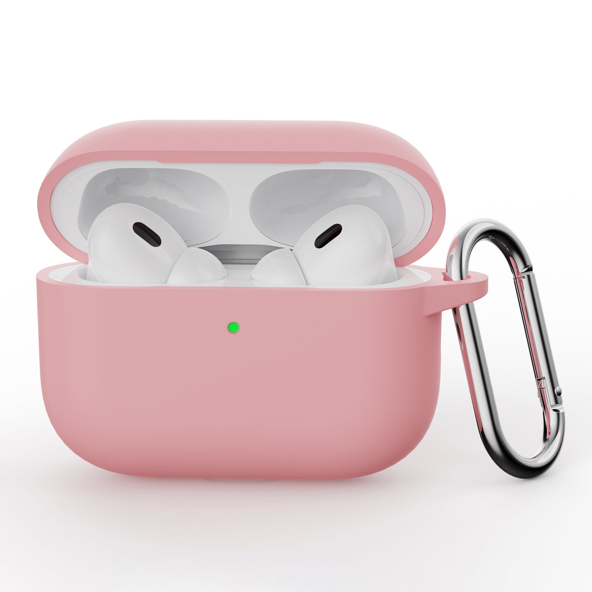 Apple AirPods Pro 3 Silikonecover + karabinhage, Lyserød