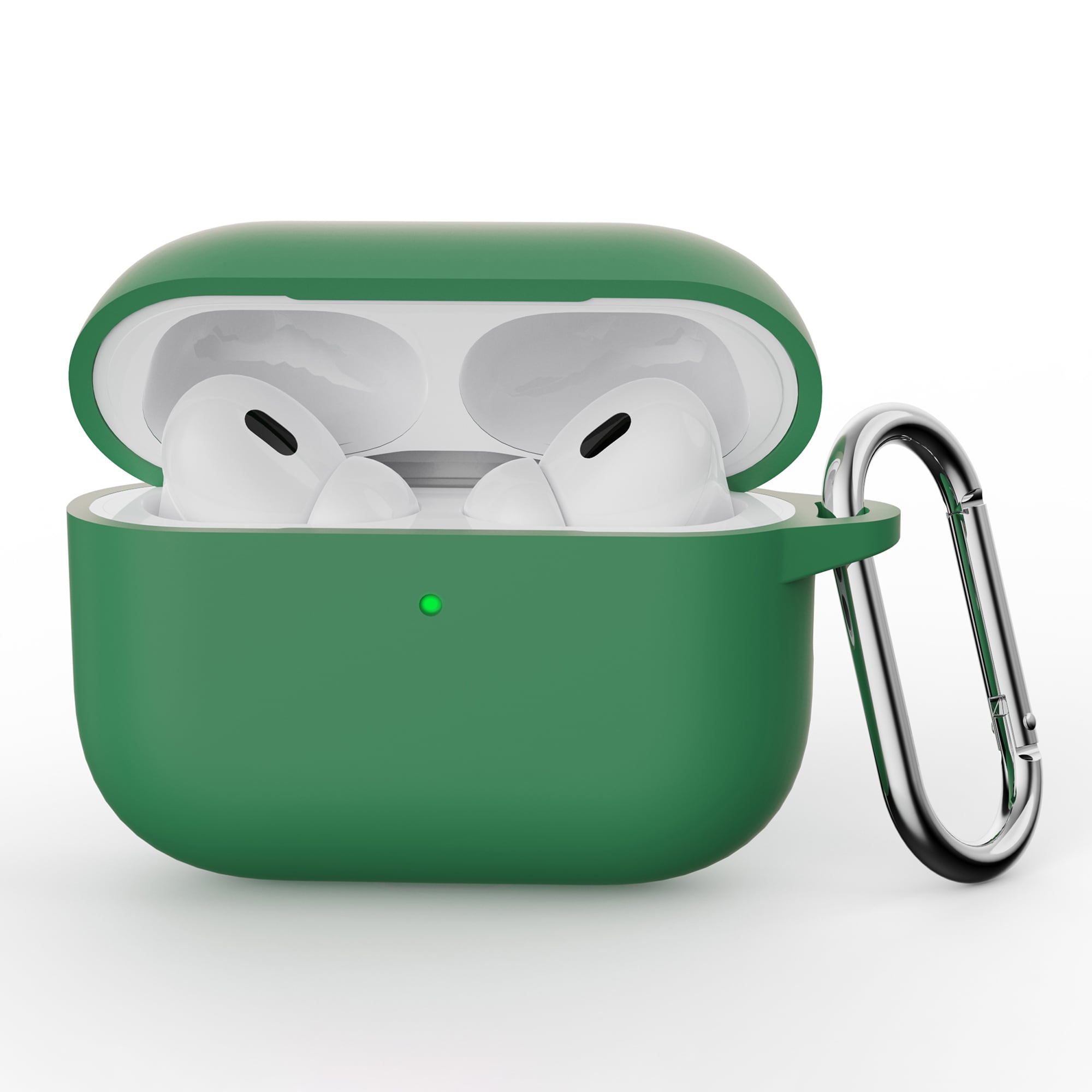 Apple AirPods Pro 3 Silikonecover + karabinhage, Grøn