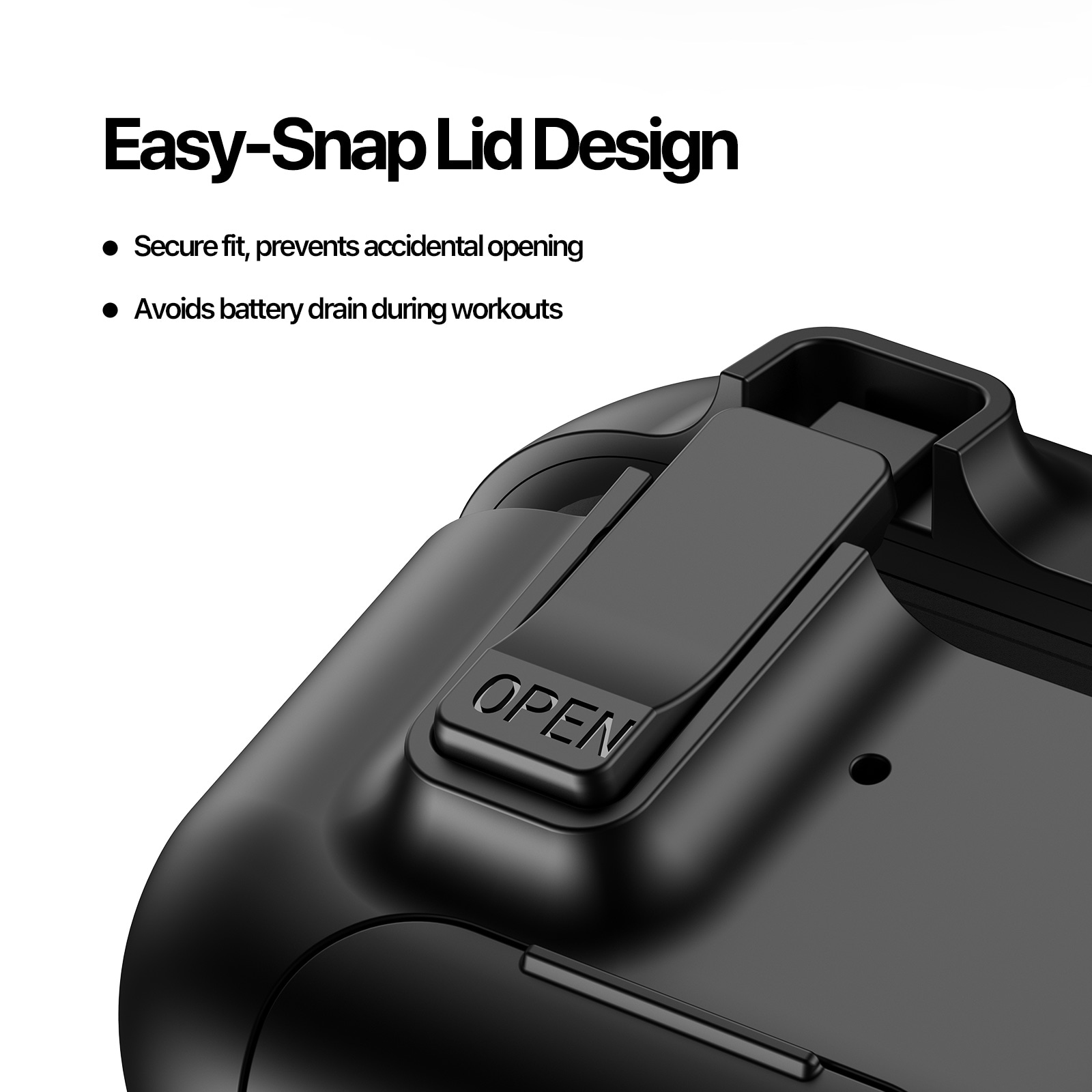 Apple AirPods Pro 3 Etui med karabinhage og stativfunktion, Sort