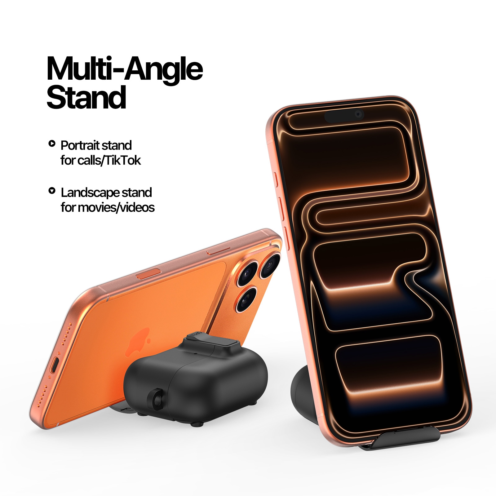 Apple AirPods Pro 3 Etui med karabinhage og stativfunktion, Sort