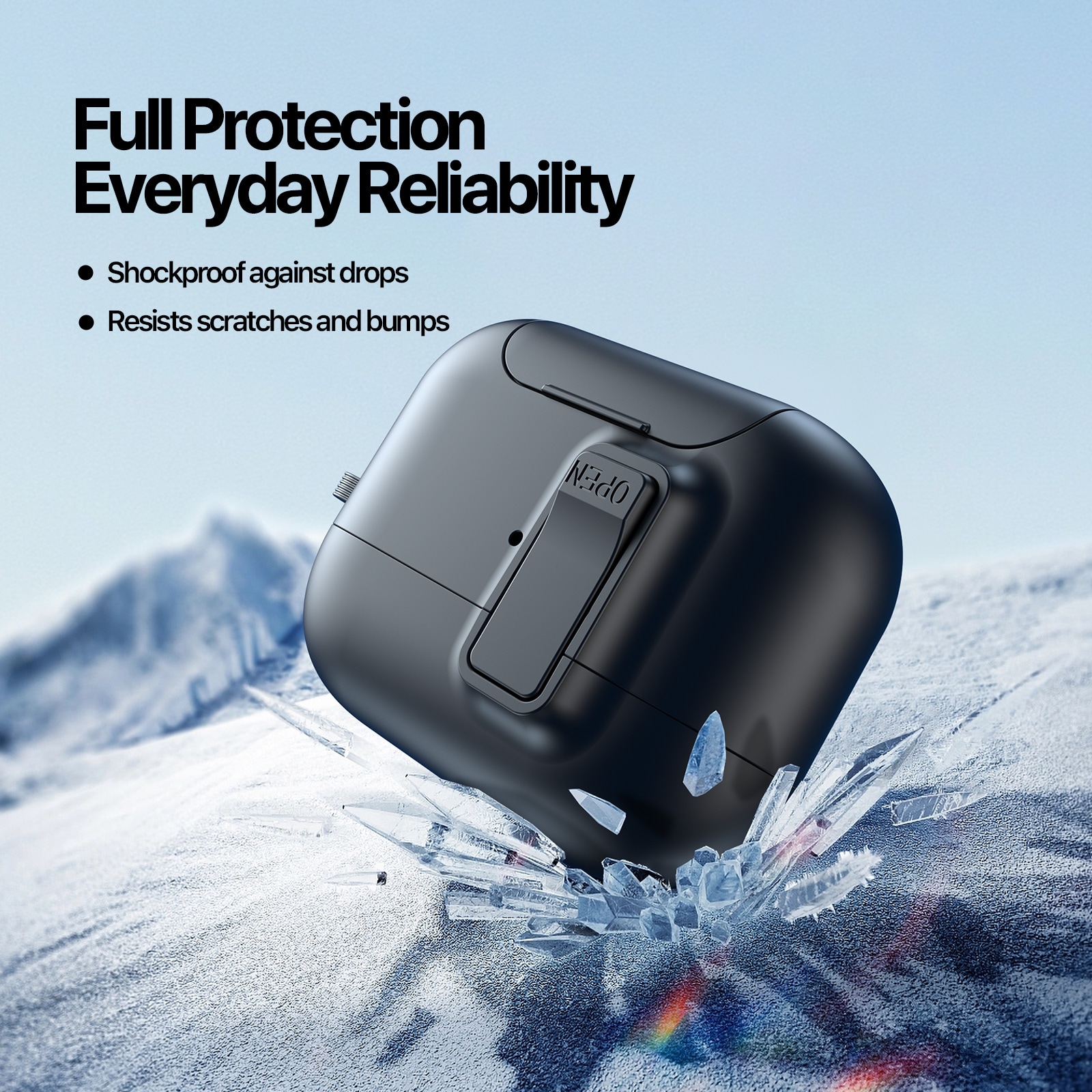 Apple AirPods Pro 3 Etui med karabinhage og stativfunktion, Sort