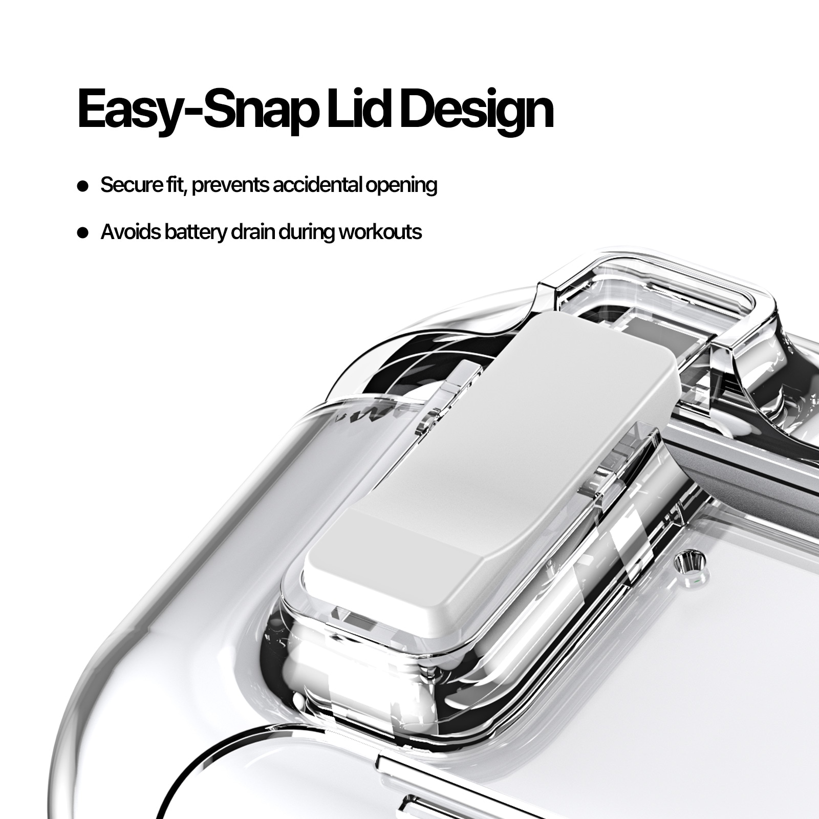 Apple AirPods Pro 3 Etui med karabinhage og stativfunktion, Gennemsigtig
