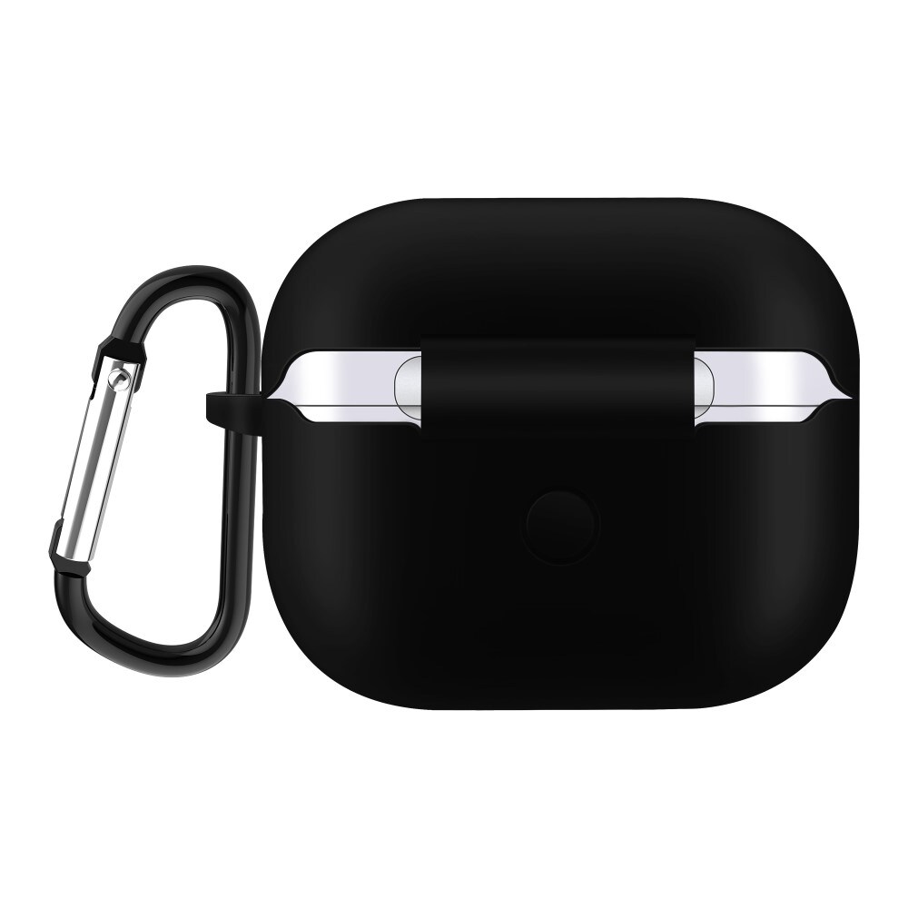 Apple AirPods 3 Silikonecover + karabinhage, Sort