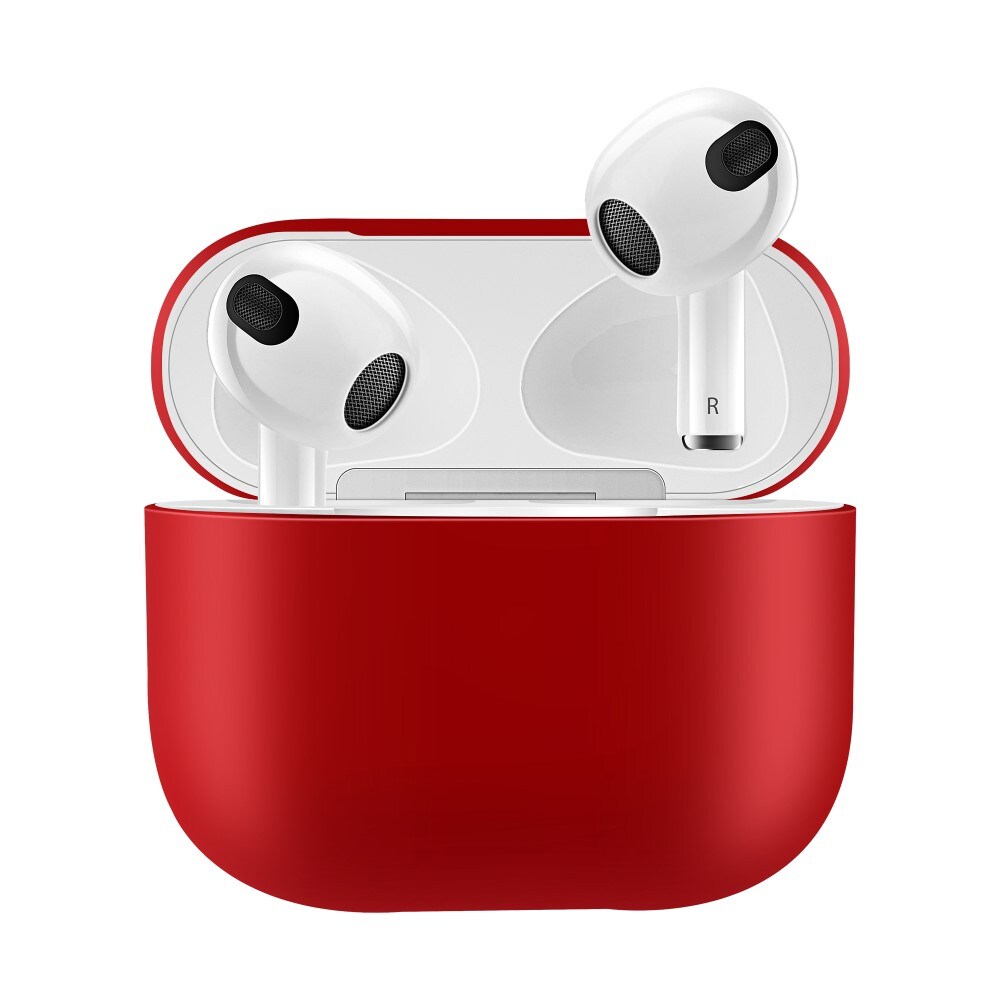 Apple AirPods 3 Tyndt silikonecover, Rød