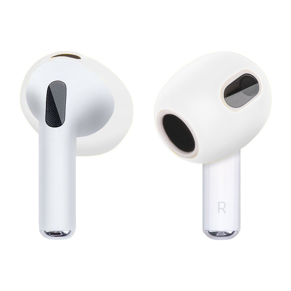 Apple AirPods 3 Ear Pads i silikone, Hvid frosted