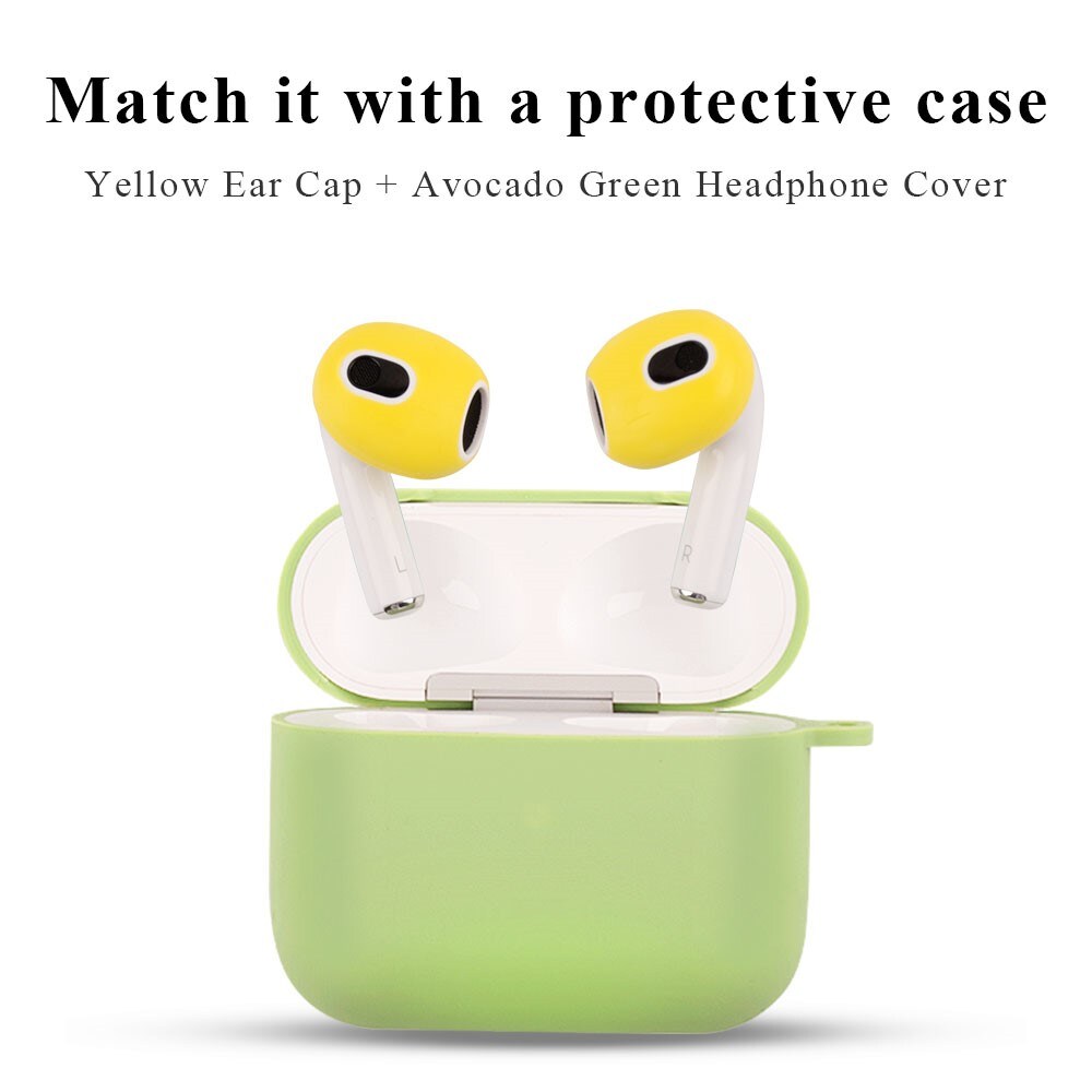 Apple AirPods 3 Ear Pads i silikone, Hvid frosted