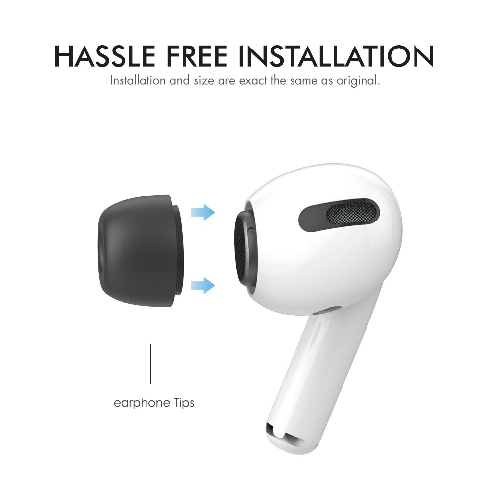 Apple AirPods Pro 2 Ear Tips – str. L, Sort