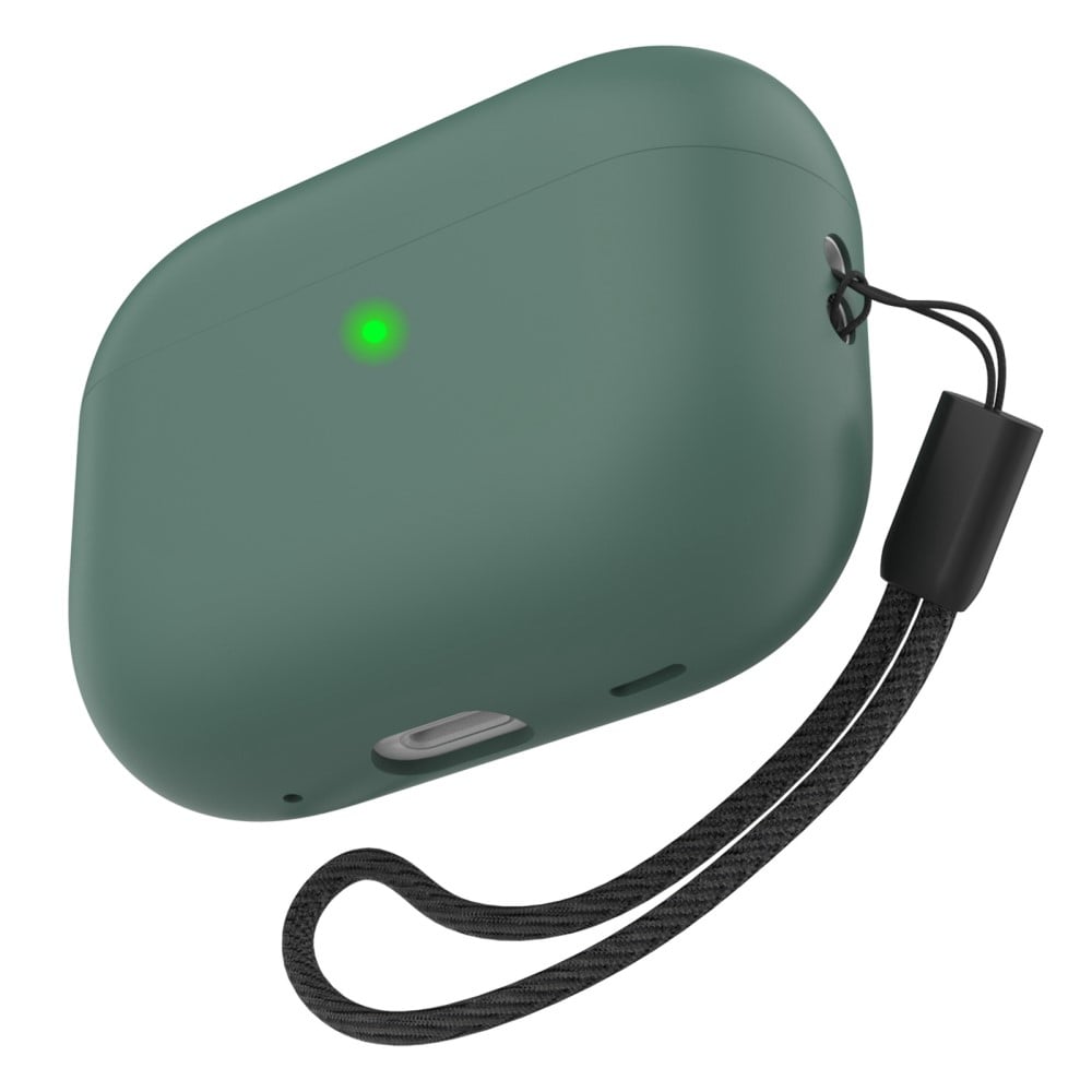 Apple AirPods Pro 2 Silikonecover med håndrem, Grøn