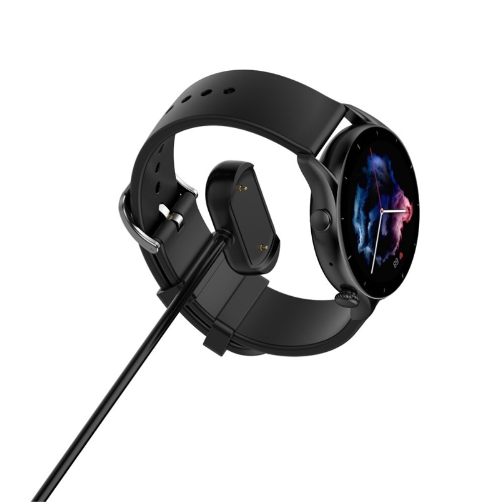 Amazfit GTS 3 Magnetisk opladningskabel 1m, Sort