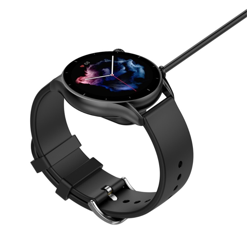Amazfit GTS 3 Magnetisk opladningskabel 1m, Sort