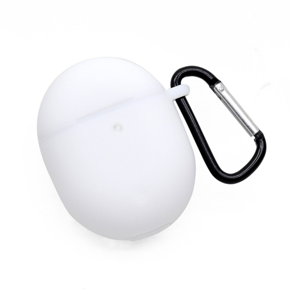 Google Pixel Buds Pro Silikonecover + karabinhage, Hvid