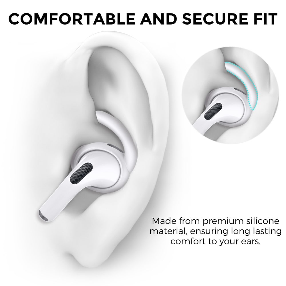 Apple AirPods Pro 2 Sporty Ear Hooks, Hvid