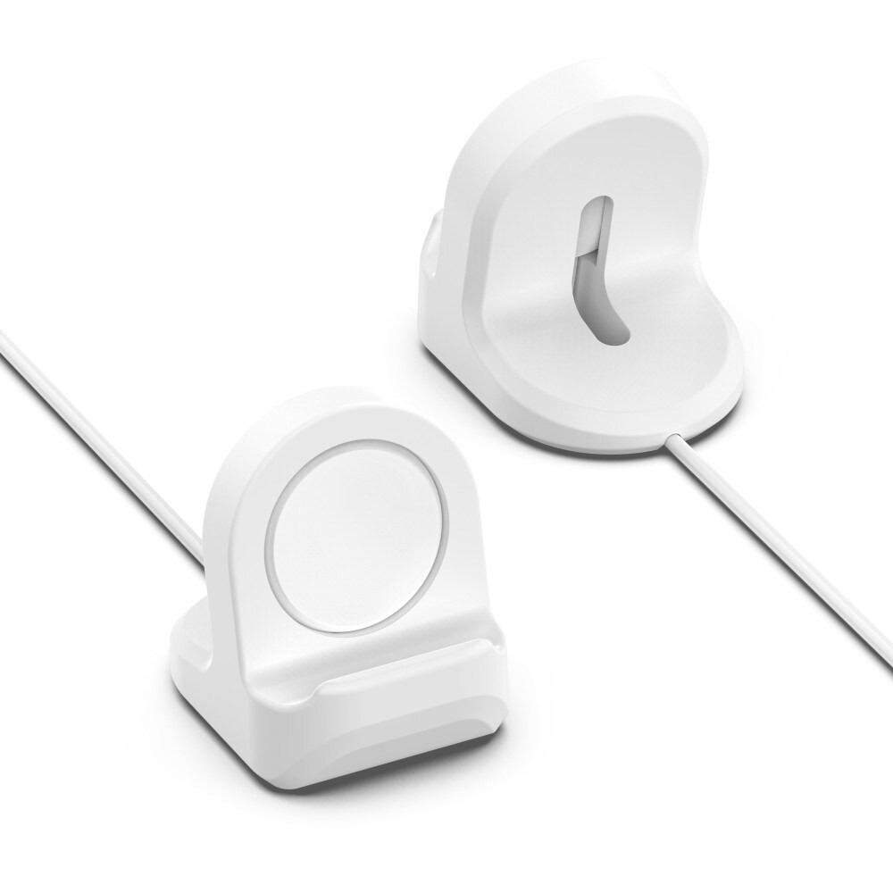Google Pixel Watch Opladningsstander i silikone, Hvid