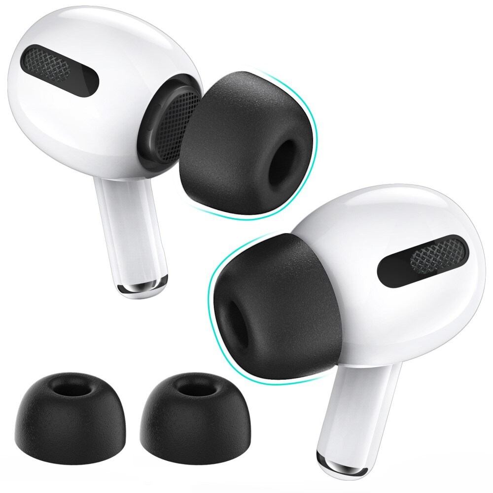 Apple AirPods Pro Ear Tips i memory foam - str. L, Sort