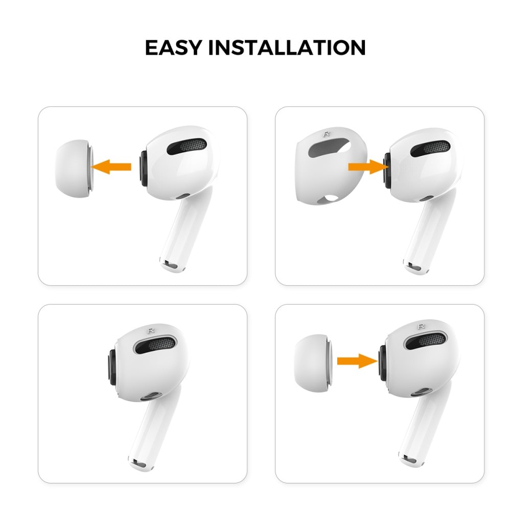 Apple AirPods Pro 3-pak Ear Pads i silikone, Hvid