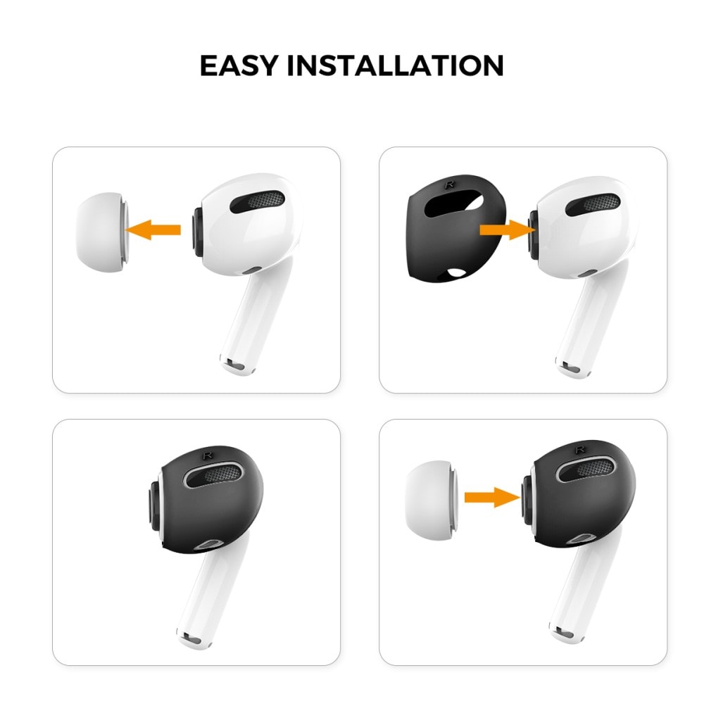 Apple AirPods Pro 3-pak Ear Pads i silikone, Sort