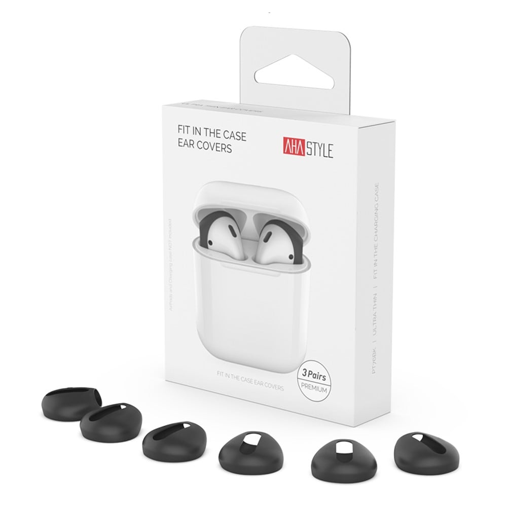 Apple AirPods 3-pak Ear Pads i silikone, Sort