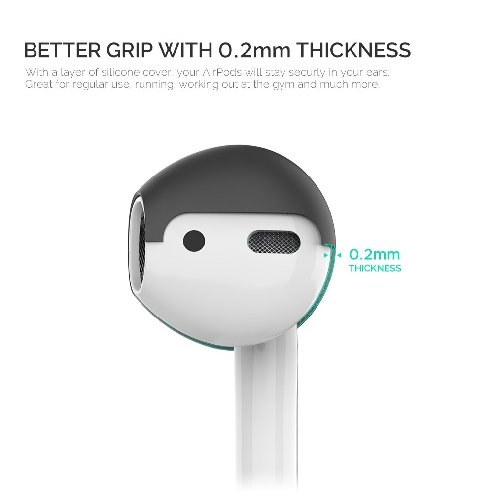 Apple AirPods 3-pak Ear Pads i silikone, Sort