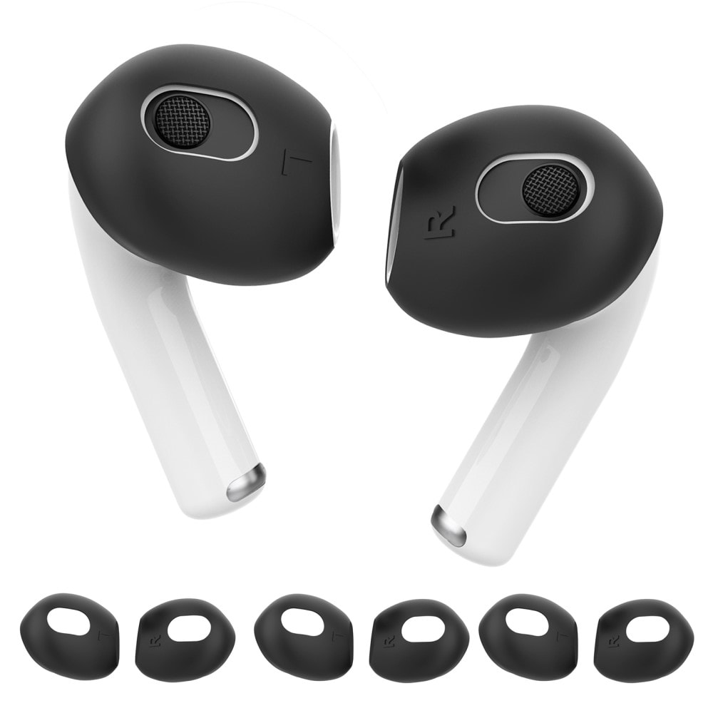  AirPods 3 3-pak Ear Pads i silikone, Sort