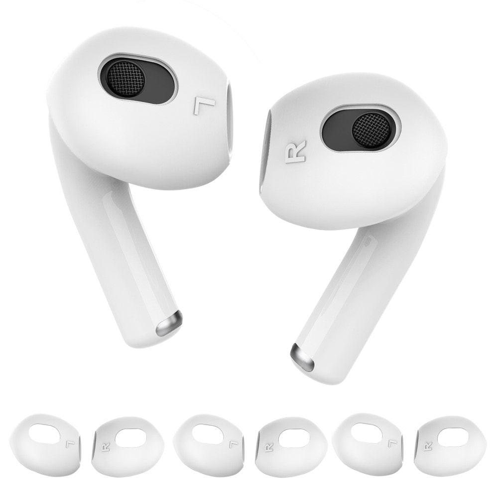 Apple AirPods 3 3-pak Ear Pads i silikone, Hvid