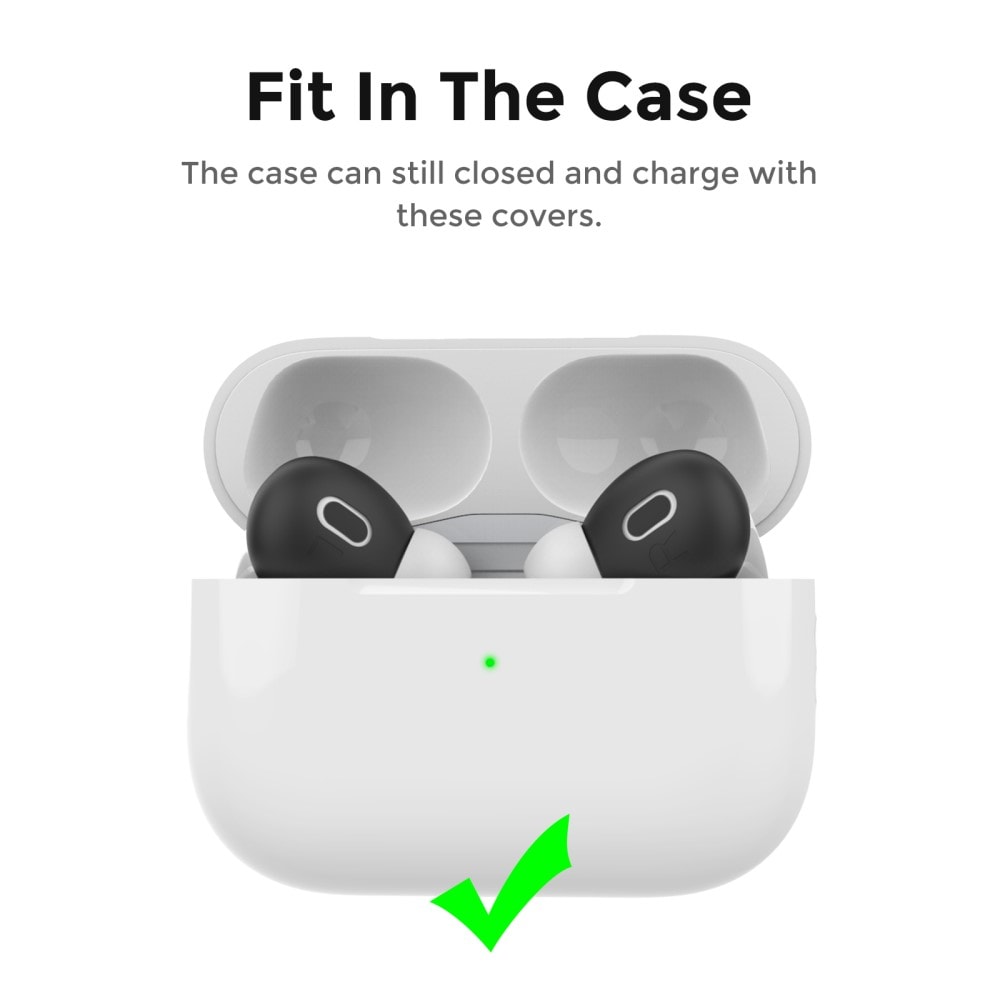 Apple AirPods Pro 2 3-pak Ear Pads i silikone, Sort