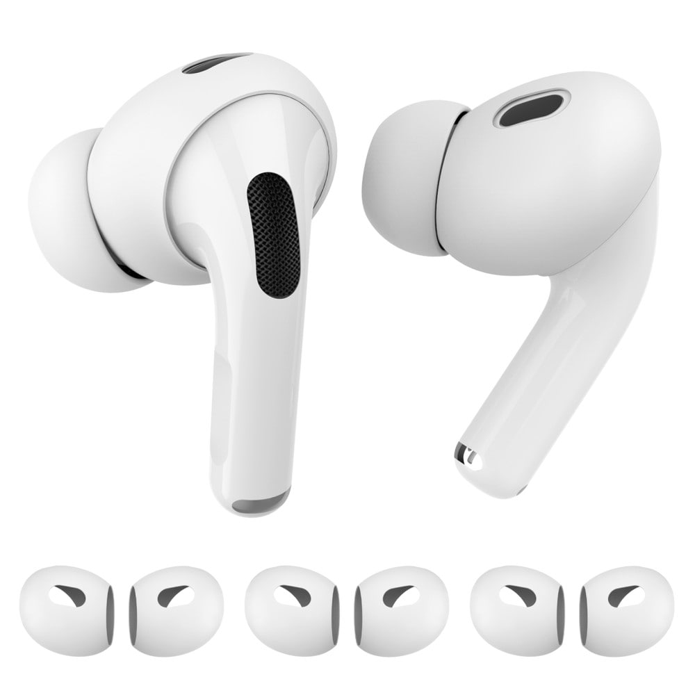 Apple AirPods Pro 2 Ear Pads i silikone, Hvid
