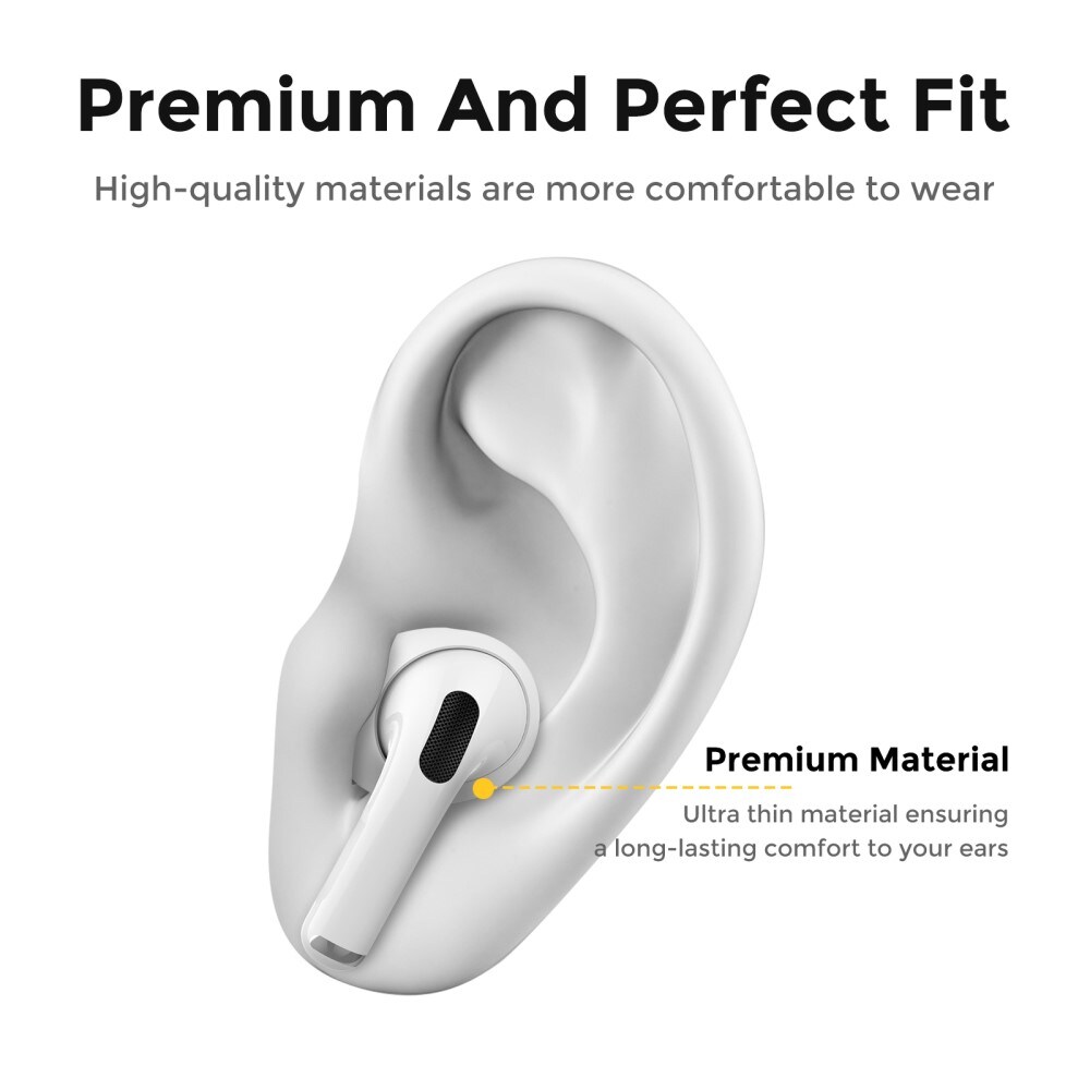Apple AirPods Pro 2 Ear Pads i silikone, Hvid