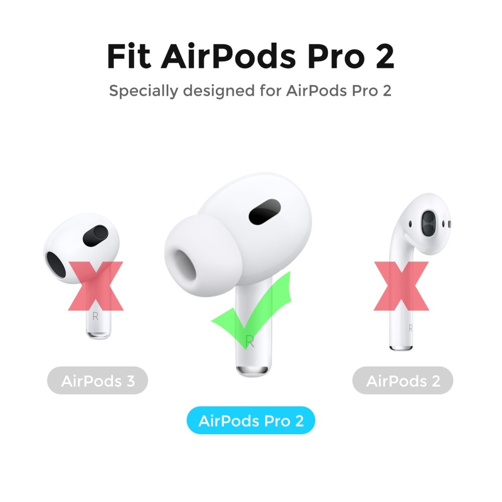 Apple AirPods Pro 2 Ear Pads i silikone, Hvid