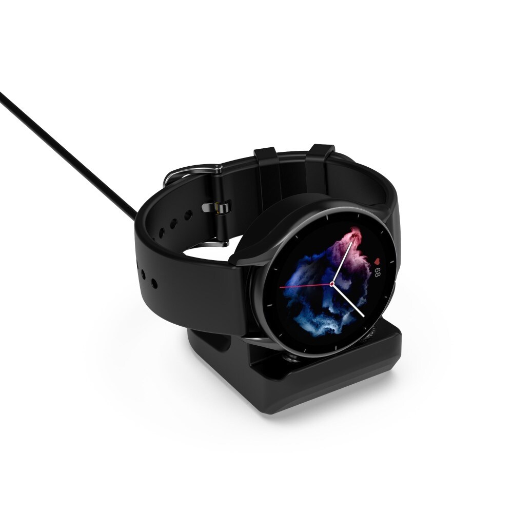 Amazfit GTS 2 Mini Opladningsstander i silikone, Sort
