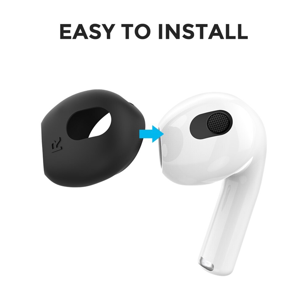 Apple AirPods 3 Ear Pads i silikone, Sort