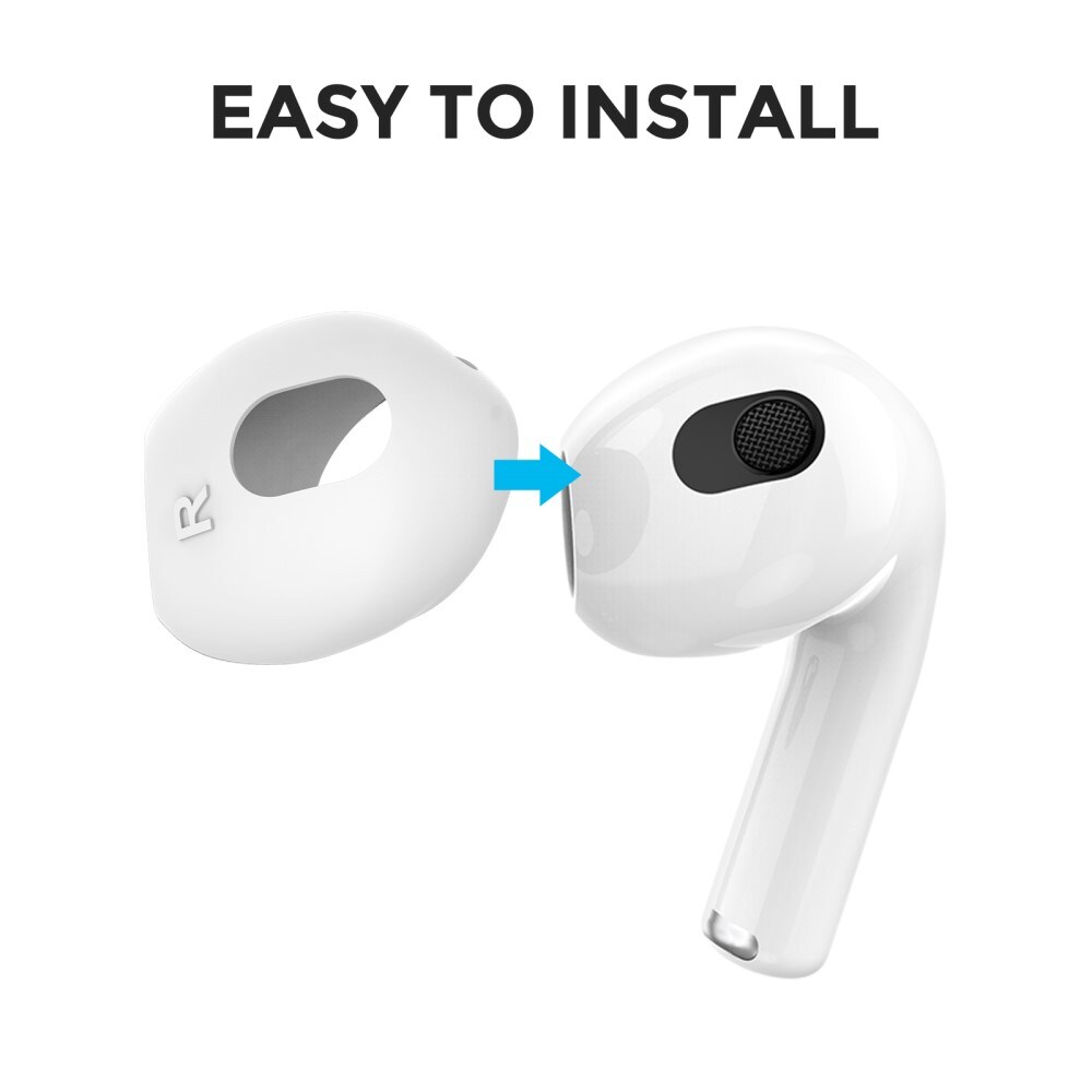 Apple AirPods 3 Ear Pads i silikone, Hvid