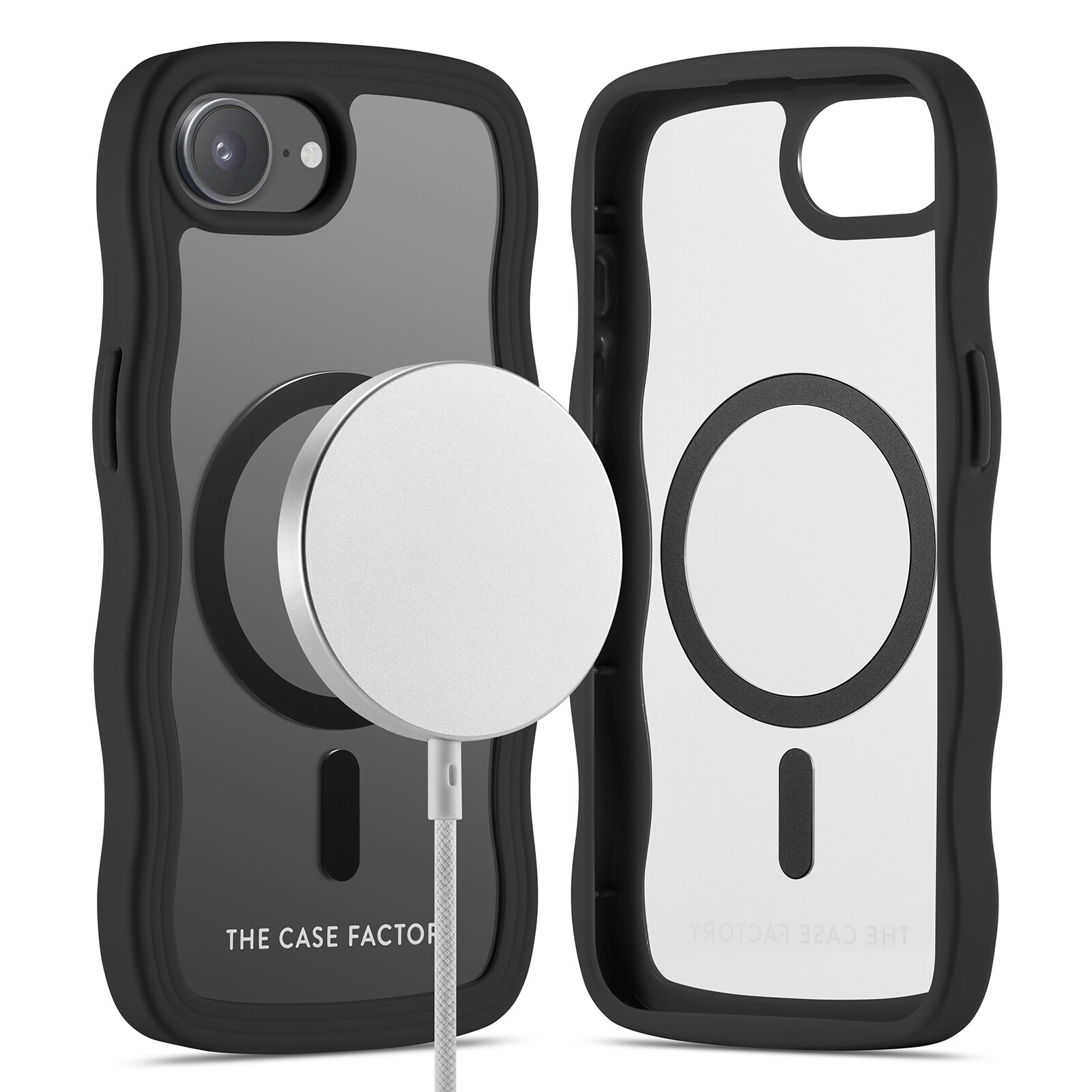 iPhone 16e The Wave Magnetic Case, Sort