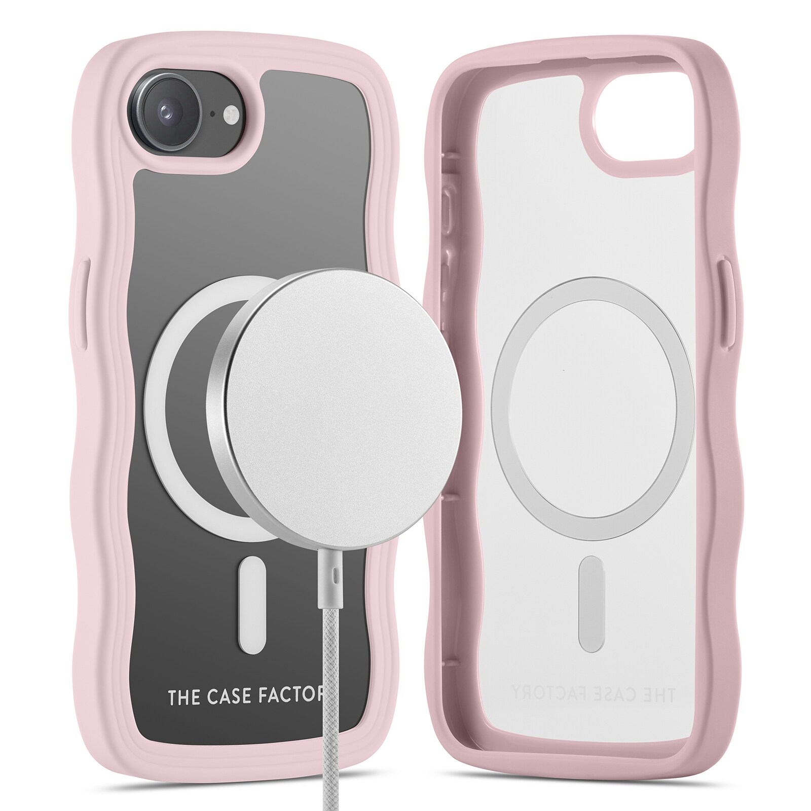 iPhone 16e The Wave Magnetic Case, Lyserød
