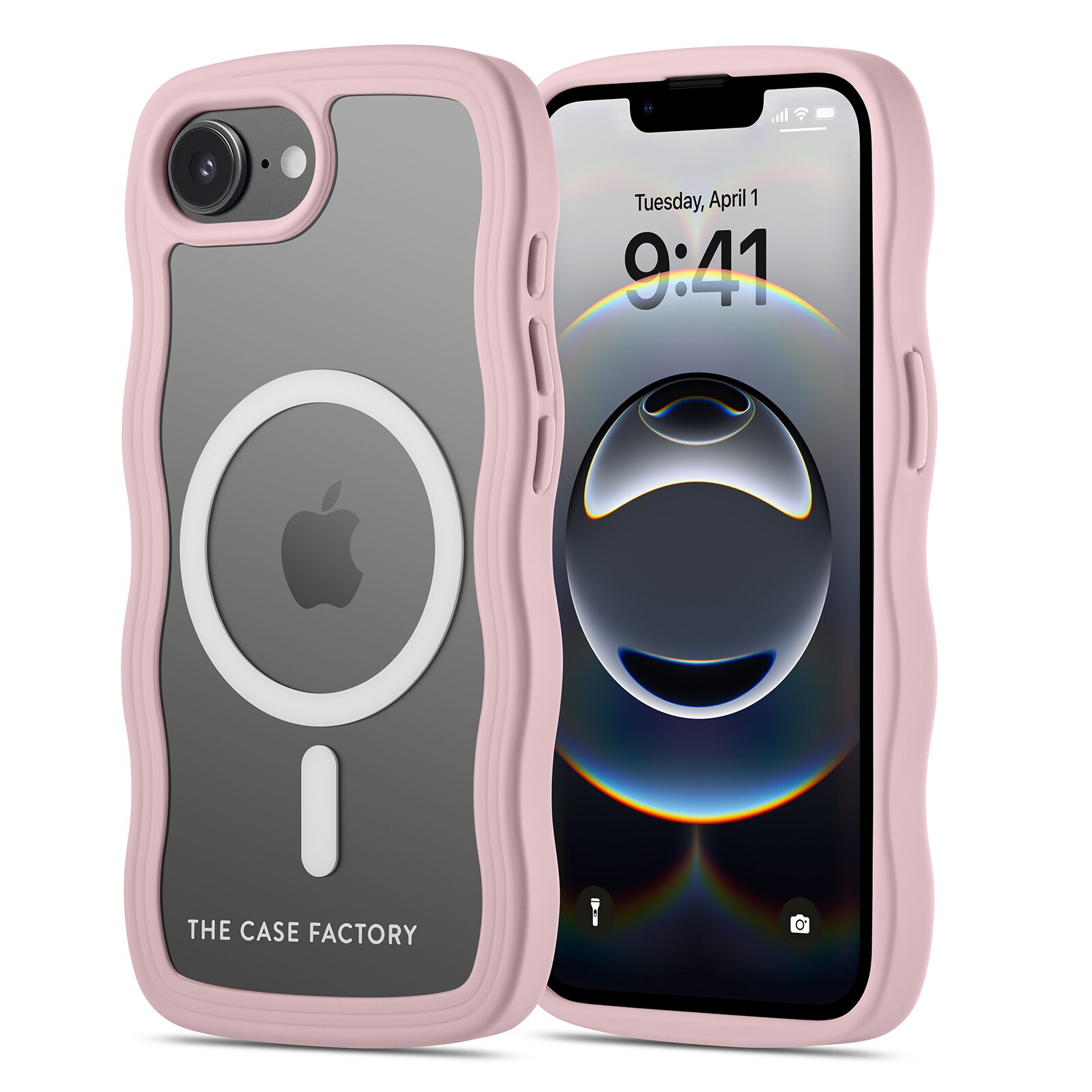 iPhone 16e The Wave Magnetic Case, Lyserød