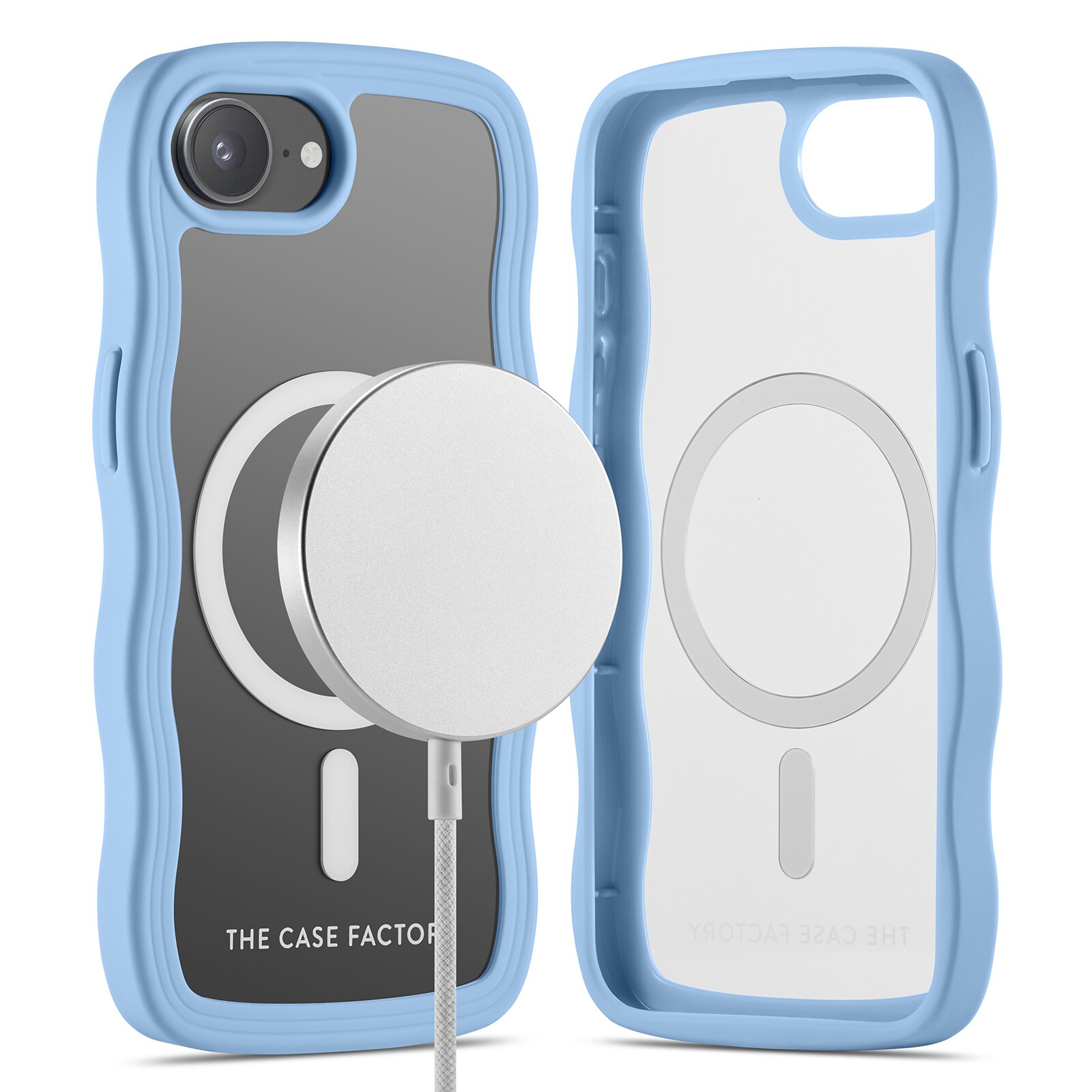 iPhone 16e The Wave Magnetic Case, Blå