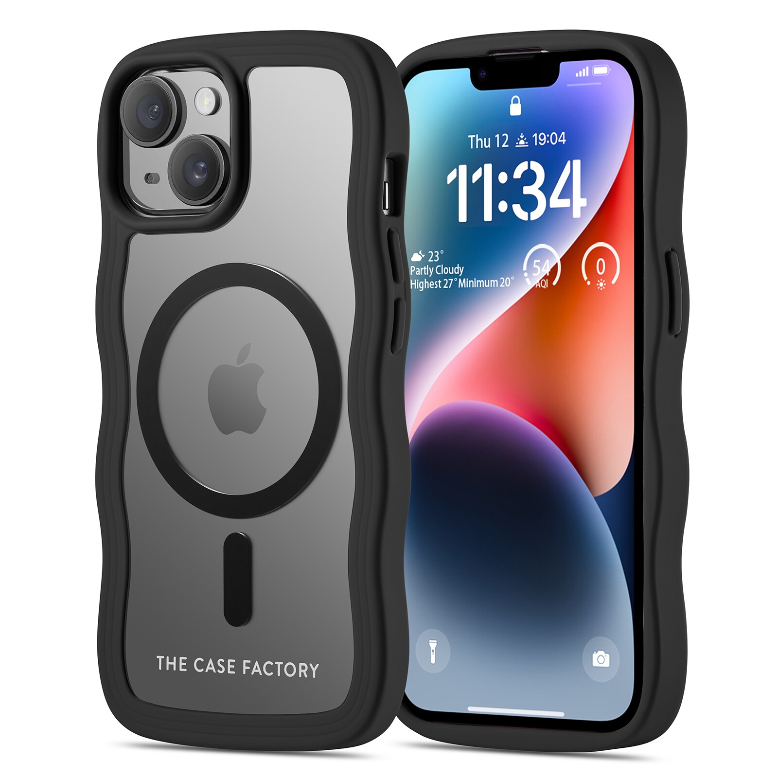 iPhone 14 The Wave Magnetic Case, Sort