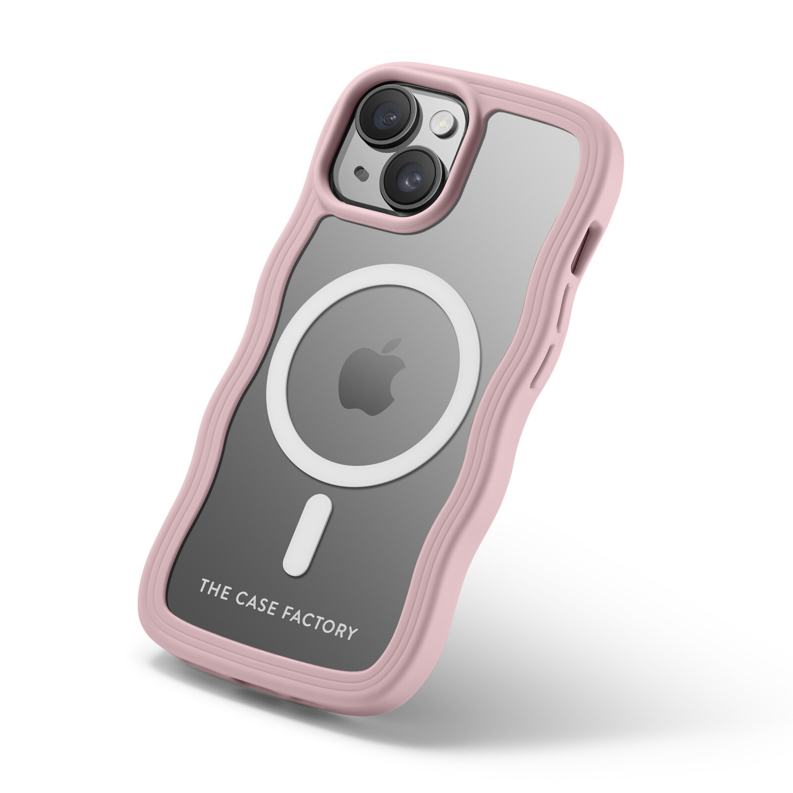 iPhone 15 The Wave Magnetic Case, Lyserød