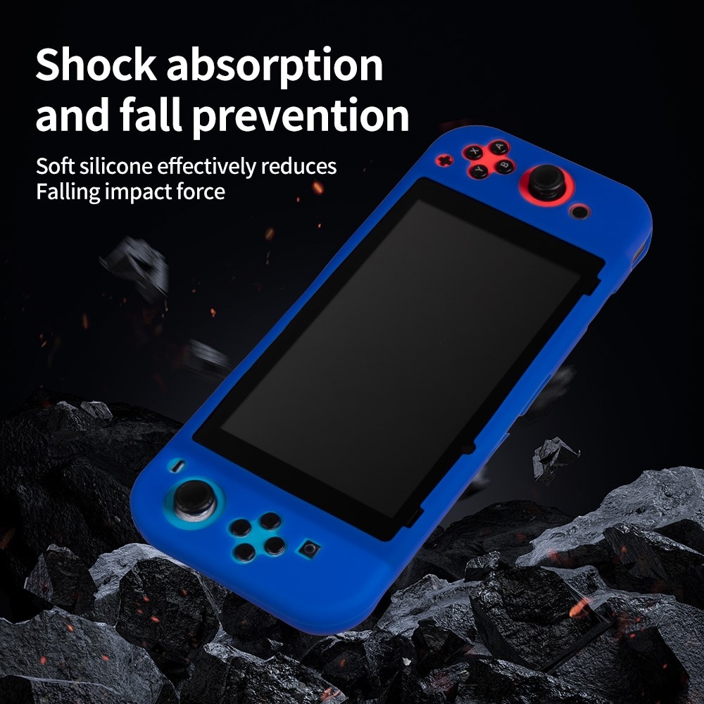 Nintendo Switch Stødabsorberende silikonecover, Sort