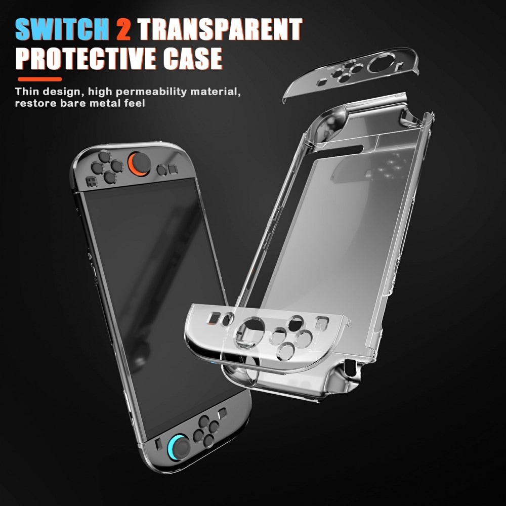 Nintendo Switch 2 Beskyttende TPU-cover, Gennemsigtig